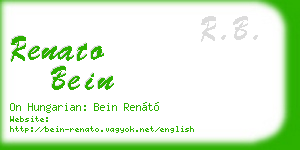 renato bein business card